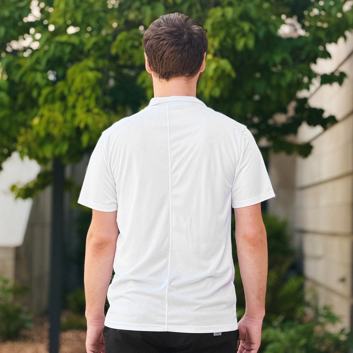 Back of Nike Cyclones White Polo FA26